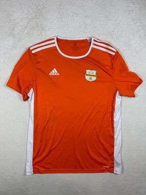 Adidas Size Large Barcelona FC Rafa Marquez #6 Orange Soccer Jersey White Trim